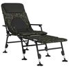 vidaXL fiskestol med justerbare f&oslash;dder foldbar camouflage