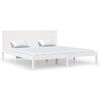 vidaXL sengestel 180x200 cm Super King massivt fyrretr&aelig; hvid
