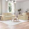 vidaXL Sofa 2 pcs Creme Metal