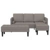 vidaXL Sofa S&aelig;t med pude 2 pcs Gr&aring;brun Polyester