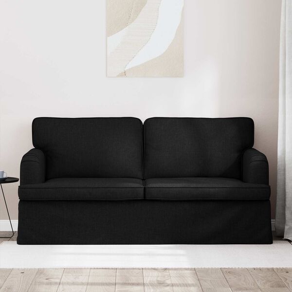 vidaXL Sofa 140cm Sort Metal