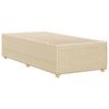 vidaXL Sengeramme uden madras Creme 100x200 cm Stof