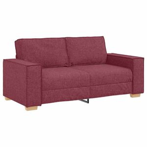vidaXL 2-personers sofa vinr&oslash;d 140 cm stof