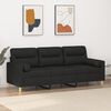 vidaXL 3-personers sofa med pyntepuder 180 cm stof sort