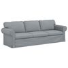 vidaXL Sofa 2 pcs Lysegr&aring;