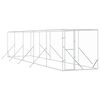 vidaXL udend&oslash;rs hundeg&aring;rd 2x10x2 m galvaniseret st&aring;l s&oslash;lvfarvet