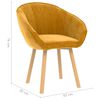 vidaXL spisebordsstole 2 stk. fl&oslash;jl gul