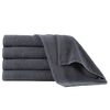 vidaXL badehåndklæder 5 stk. bomuld 450 gsm 70x140 cm antracitgrå