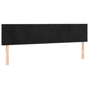vidaXL sengegavle 200x5x78/88 cm fl&oslash;jl sort