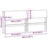 vidaXL Polstret sengegavl Lysegr&aring; 200 cm Massiv fyrretr&aelig;