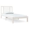 vidaXL sengeramme uden madras 90x190 cm massivt fyrretr&aelig; hvid