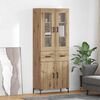 vidaXL Highboard med skuffe 2 pcs Artisan Egetr&aelig; Konstrueret tr&aelig;