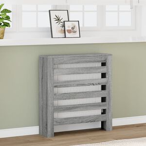 vidaXL radiatorskjuler 78x20x82 cm konstrueret tr&aelig; gr&aring; sonoma-eg