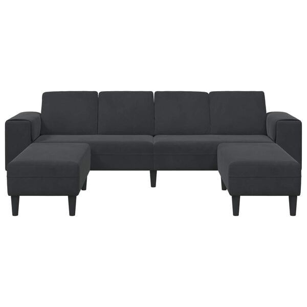 vidaXL Stue Sofa 3 pcs Sort