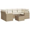 vidaXL sofas&aelig;t til haven 7 dele med hynder polyrattan beige