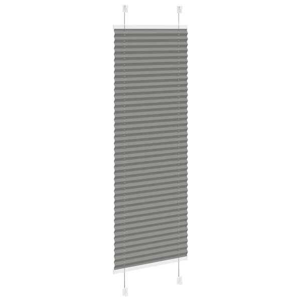 vidaXL Pliss&eacute;gardin Antracit 45x100 cm Stofbredde 44,4 cm Polyester