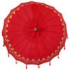 vidaXL Balinesisk parasol med base R&oslash;d 185 x 185 x 260 cm