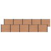 vidaXL Hegnspanel 10 stk. 1692 x 146 cm WPC og Aluminium Brun