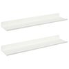 vidaXL Sv&aelig;vende hylde 2 stk. Hvid 100 x 9 x 2,5 cm St&aring;l