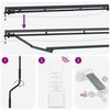 vidaXL Elektrisk Markisedugramme med LED Antracit 2,5 x 2 m Aluminium