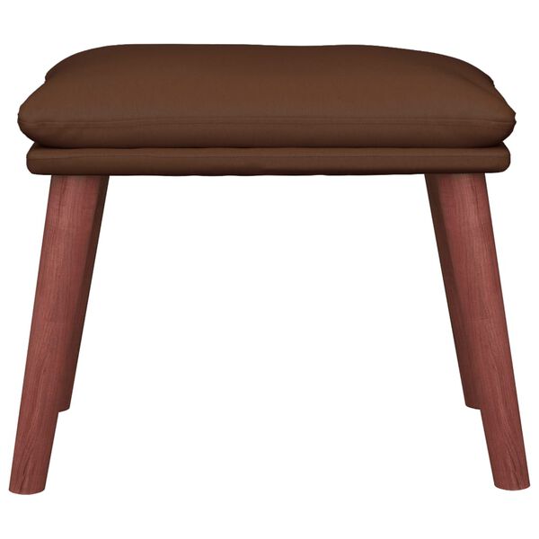 vidaXL fodskammel 45x29,5x35 cm kunstl&aelig;der brun