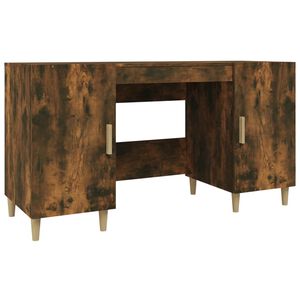 vidaXL skrivebord 140x50x75 cm konstrueret tr&aelig; r&oslash;get egetr&aelig;sfarve