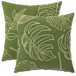 vidaXL Pudebetr&aelig;k 2 pcs HEERLEN Bladdesign 30 x 30 cm Polyester