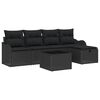 vidaXL Havesofa S&aelig;t 6 stk. Poly rattan