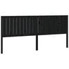 vidaXL sengeg&aelig;rde 205,5x4x100 cm massivt fyrretr&aelig; sort