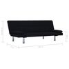 vidaXL sovesofa med to puder polyester sort