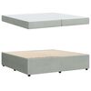 vidaXL Sengestel med madras Lysegr&aring; 200 x 200 cm Stof