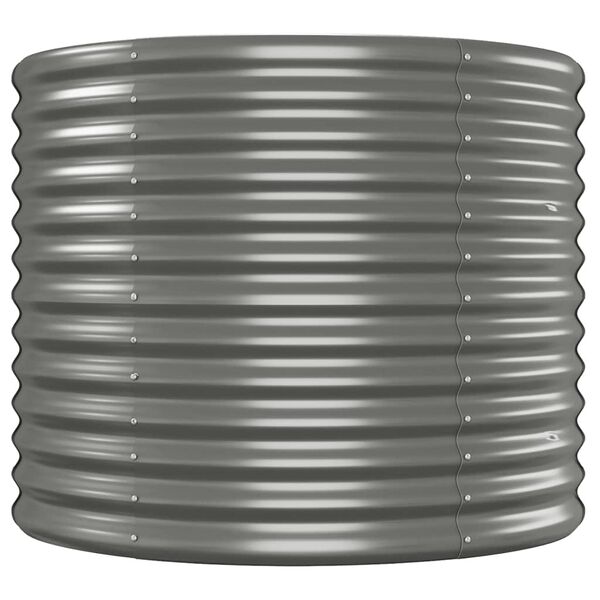 vidaXL plantekasse 620x80x68 cm pulverlakeret stål grå