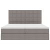 vidaXL Opbevaringsseng med madras Gr&aring;brun 200 x 200 cm Faux l&aelig;der