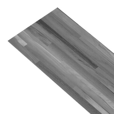 vidaXL selvhæftende PVC-gulvplanker 5,21 m² 2 mm gråstribet
