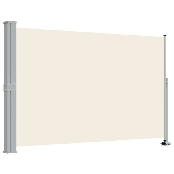 vidaXL sammenrullelig sidemarkise til terrassen 160 x 300 cm creme
