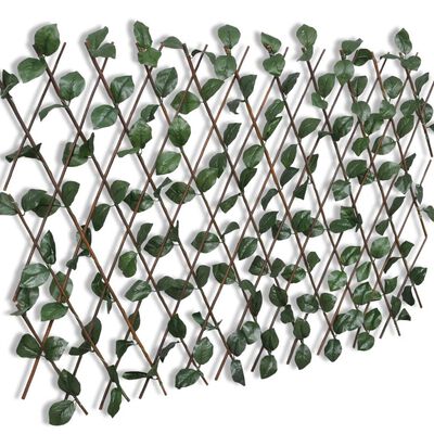vidaXL pilehegn med espalier med kunstige blade 5 stk. 180 x 90 cm