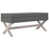 vidaXL opbevaringsskammel 110x45x49 cm stof m&oslash;rkegr&aring;