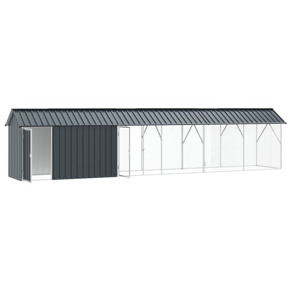vidaXL Fuglebur Antracit 630 x 103 x 142 cm Galvaniseret st&aring;l