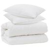 vidaXL Dyne med puder med pude 3 stk. Hvid Microfiber