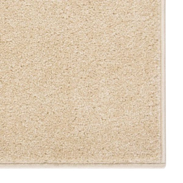vidaXL gulvtæppe 160x230 cm kort luv beige