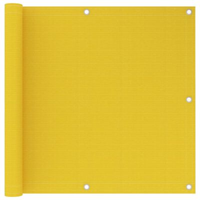 vidaXL altanafskærmning 90x600 cm HDPE gul