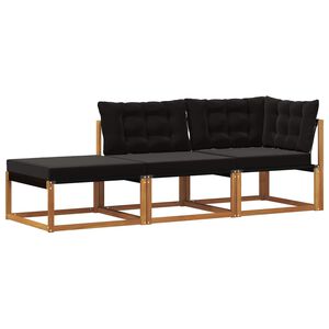 vidaXL 3 stk. Udend&oslash;rs Sektionel Sofa Enheder Massivt Akacietr&aelig;