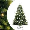 vidaXL Kunstig h&aelig;ngslet juletr&aelig; med 150 LED-lys Gr&oslash;n 150 cm PVC og PE