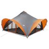 vidaXL Tipi telt 18.0-personers Gr&aring; og orange Polyester og St&aring;l