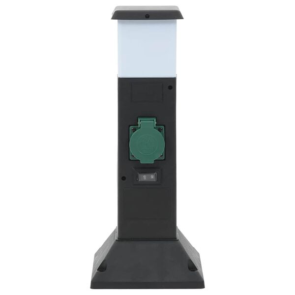 vidaXL udend&oslash;rs s&oslash;jle med stikkontakter og lampe + spyd 16x16x39,5 cm