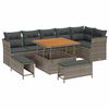 vidaXL Havesofa S&aelig;t 9 stk. Gr&aring; polyrattan