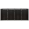vidaXL firdobbelt skraldespandsskjuler 274x80x117 cm polyrattan sort