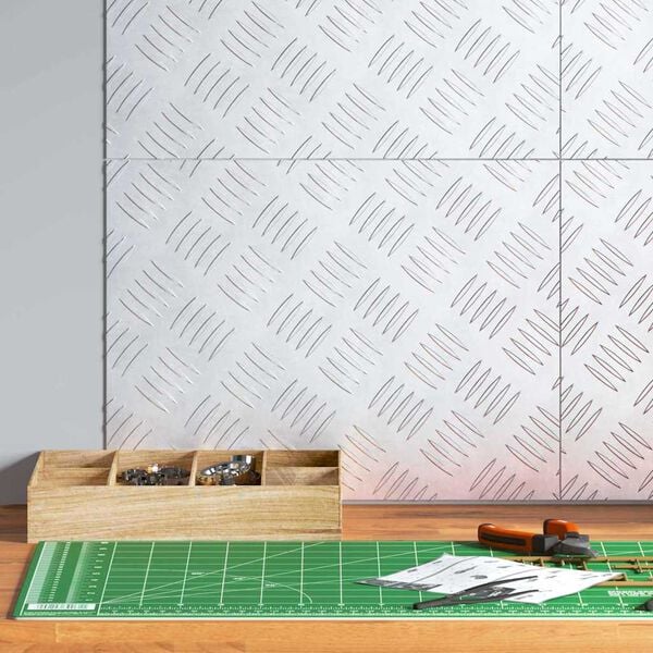 vidaXL Trappe Tread Rektangul&aelig;r 4 pcs S&oslash;lv 40 x 30 cm Aluminium