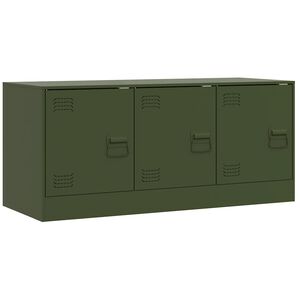 vidaXL tv-bord 99x39x44 cm st&aring;l olivengr&oslash;n