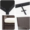 vidaXL Have Spisebordss&aelig;t med pude 7 pcs Brun polyrattan